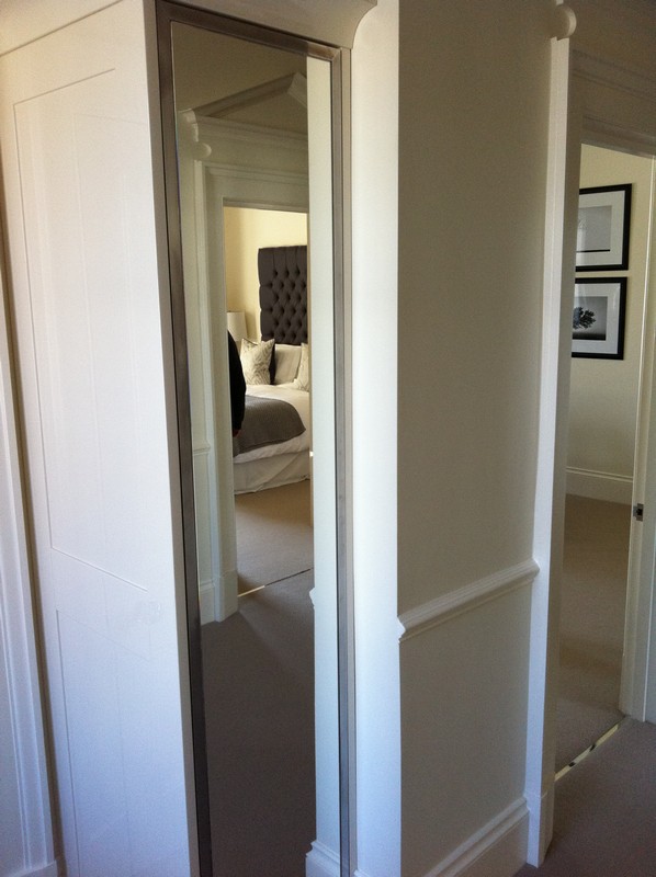 Full-length wardrobe mirror fitted in Clapham home