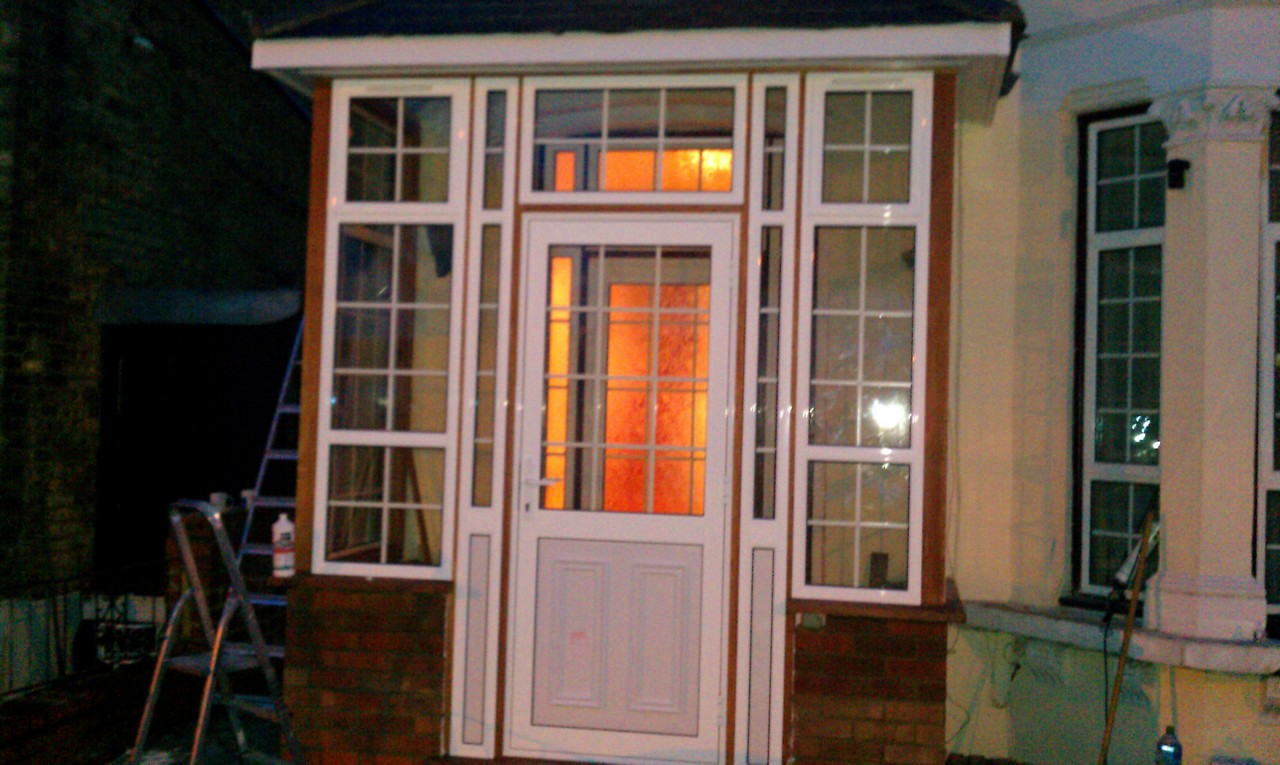uPVC porch with Georgian bar glazing installed in Clapham